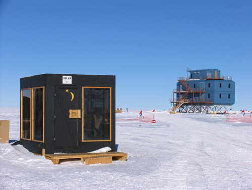 Solar heated out house 