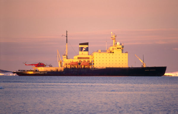 Kapitan Khlebnikov at Casey Station operated by Quark Expeditions